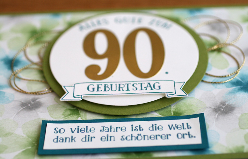 Geburtstagskarte zum 90. Nicoles Kartenwerkstatt